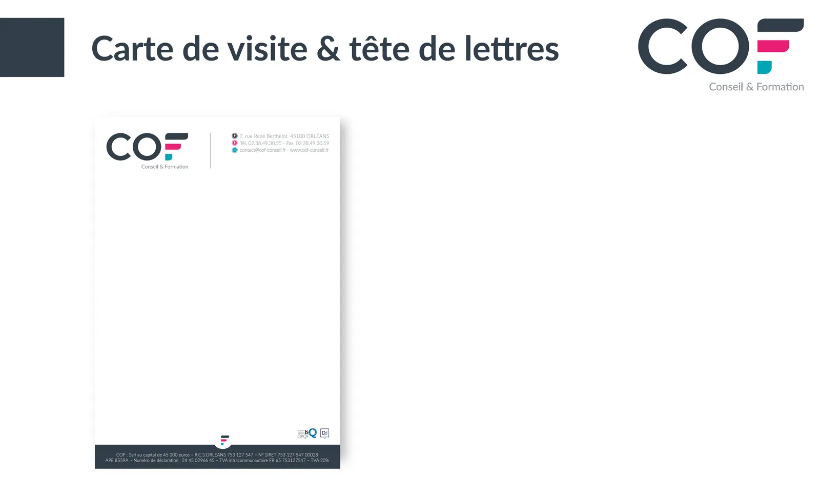 Têtes de lettres COF