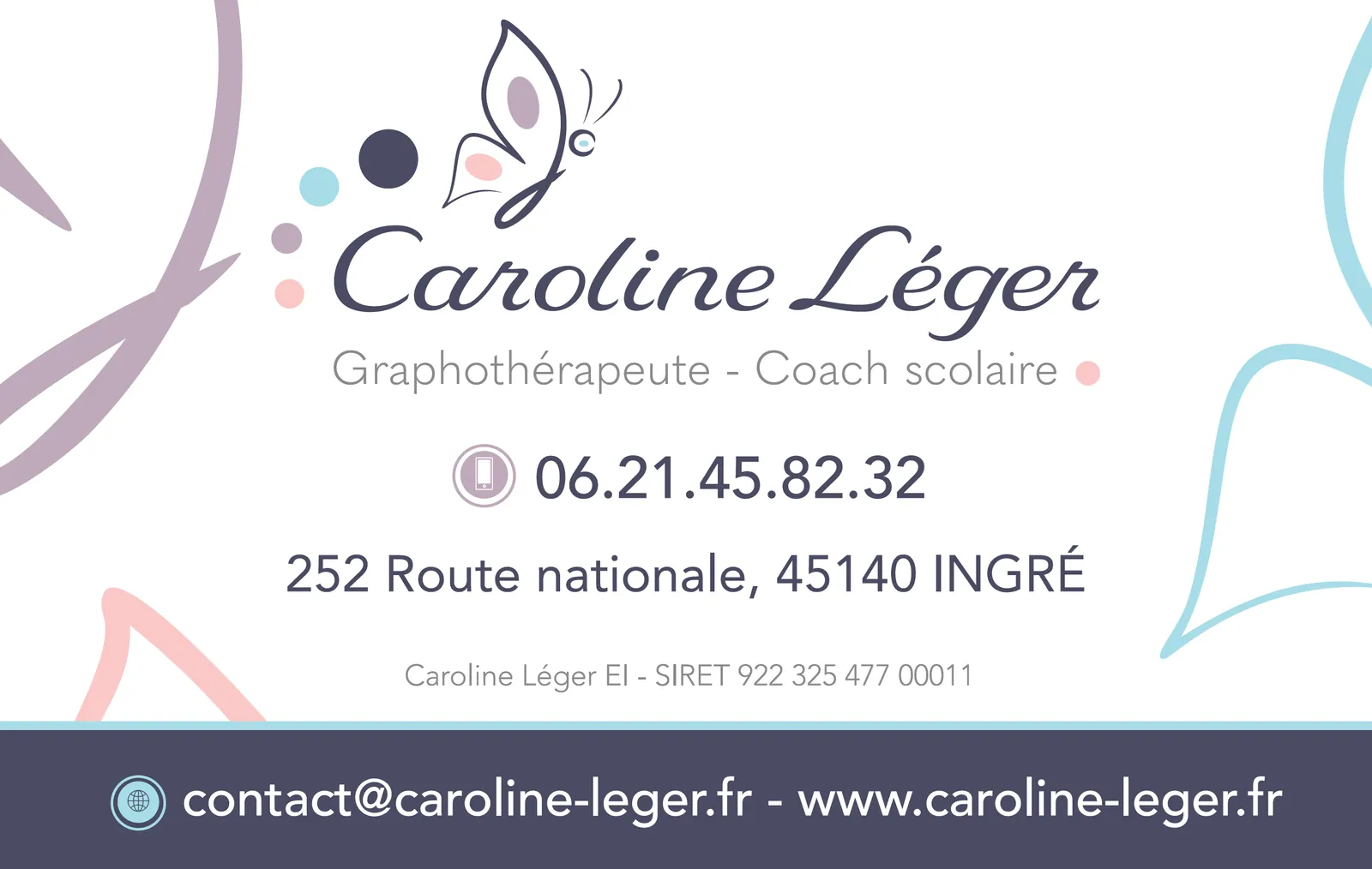 Carte de visite Caroline Leger
