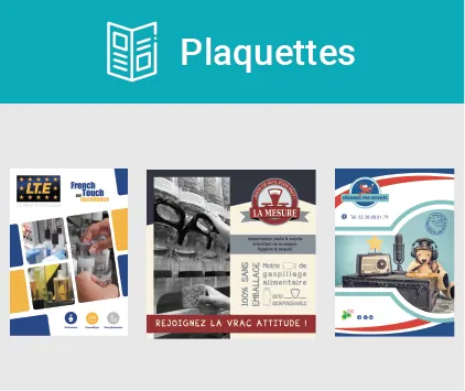 Plaquettes commerciales — réalisations Emy Communication