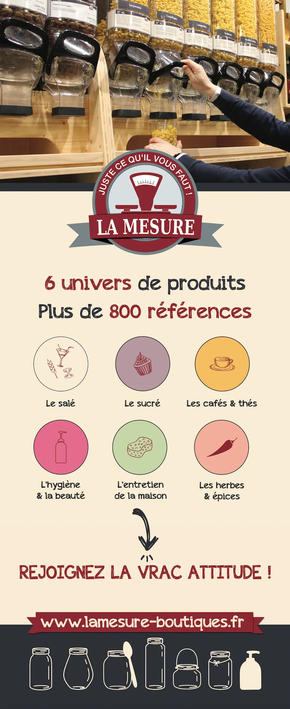Signalétique La Mesure — vitrine
