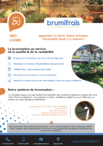 Brumisation fruits et légumes